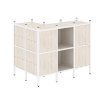 Loft Угловой внешний стеллаж наборный VR.L-51 Тиквуд тёмный/Белый металл 862×1278×1047 Loft Угловой внешний стеллаж наборный VR.L-51 Тиквуд тёмный/Белый металл 862×1278×1047