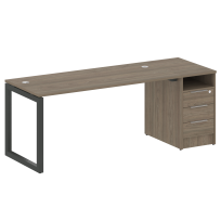 Metal System Quattro Р. ст. с тумбой на О-образном м/к 50БО.РС-СТП-1.4 Акация/Антрацит металл 2012*720*750 Metal System Quattro Р. ст. с тумбой на О-образном м/к 50БО.РС-СТП-1.4 Акация/Антрацит металл 2012*720*750