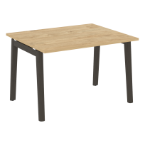 Onix Wood Стол переговорный (1 столешница) OW.PRG-1.2 Белый бриллиант/Дуб светлый/Белый металл 1180*980*750