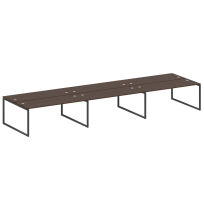 Metal System Quattro Р. ст. на 6 раб. места на О-образном м/к 40БО.СМ-6.5 Акация/Антрацит металл 5400*1475*750 Metal System Quattro Р. ст. на 6 раб. места на О-образном м/к 40БО.СМ-6.5 Акация/Антрацит металл 5400*1475*750