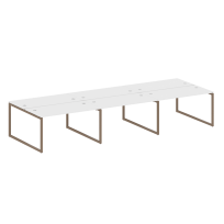 Metal System Quattro Р. ст. на 6 раб. места на О-образном м/к 40БО.СМ-6.3 Акация/Антрацит металл 4200*1475*750 Metal System Quattro Р. ст. на 6 раб. места на О-образном м/к 40БО.СМ-6.3 Акация/Антрацит металл 4200*1475*750