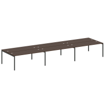 Metal System Quattro Р. ст. на 6 раб. места на П-образном м/к 40БП.СМ-6.5 Акация/Антрацит металл 5400*1475*750 Metal System Quattro Р. ст. на 6 раб. места на П-образном м/к 40БП.СМ-6.5 Акация/Антрацит металл 5400*1475*750