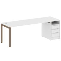 Metal System Quattro Р. ст. с тумбой на П-образном м/к 50БП.РС-СТП-1.5 Акация/Антрацит металл 2212*720*750 Metal System Quattro Р. ст. с тумбой на П-образном м/к 50БП.РС-СТП-1.5 Акация/Антрацит металл 2212*720*750