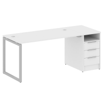 Metal System Quattro Р. ст. с тумбой на О-образном м/к 40БО.РС-СТП-1.3 Акация/Антрацит металл 1812*720*750 Metal System Quattro Р. ст. с тумбой на О-образном м/к 40БО.РС-СТП-1.3 Акация/Антрацит металл 1812*720*750