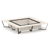 Стол для переговоров квадратный Steel Meet KM-PR.B.SP-20K2 / Тиквуд Светлый – Графит Глянец – Металл Черный / 4000×4000×750 Стол для переговоров квадратный Steel Meet KM-PR.B.SP-20K2 / Тиквуд Светлый – Графит Глянец – Металл Черный / 4000×4000×750