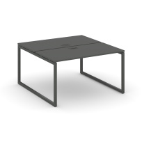 Стол-бенч двухсторонний двухместный Style Project SN-4O.DRS-004 Дуб Табак – Металл Белый 1580×1232×750