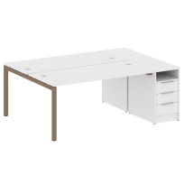 Metal System Quattro Р. ст. с тумбой на П-образном м/к 50БП.РС-СТП-2.4 Акация/Антрацит металл 2012*1475*750 Metal System Quattro Р. ст. с тумбой на П-образном м/к 50БП.РС-СТП-2.4 Акация/Антрацит металл 2012*1475*750