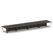 Стол для переговоров прямоугольный Steel Meet KM-PR.B.SP-24 / Тиквуд Светлый – Графит Глянец – Металл Антрацит / 8000×1600×750 Стол для переговоров прямоугольный Steel Meet KM-PR.B.SP-24 / Тиквуд Светлый – Графит Глянец – Металл Антрацит / 8000×1600×750
