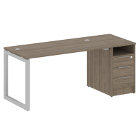 Metal System Quattro Р. ст. с тумбой на О-образном м/к 50БО.РС-СТП-1.3 Акация/Антрацит металл 1812*720*750 Metal System Quattro Р. ст. с тумбой на О-образном м/к 50БО.РС-СТП-1.3 Акация/Антрацит металл 1812*720*750
