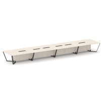 Стол для переговоров прямоугольный Steel Meet KD-PR.B.SP-24 / Тиквуд Светлый – Металл Антрацит / 8000×1600×750 Стол для переговоров прямоугольный Steel Meet KD-PR.B.SP-24 / Тиквуд Светлый – Металл Антрацит / 8000×1600×750