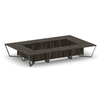Стол для переговоров прямоугольный Steel Meet KM-PR.B.SP-20K / Тиквуд Светлый – Графит Глянец – Металл Антрацит / 4800×3200×750 Стол для переговоров прямоугольный Steel Meet KM-PR.B.SP-20K / Тиквуд Светлый – Графит Глянец – Металл Антрацит / 4800×3200×750