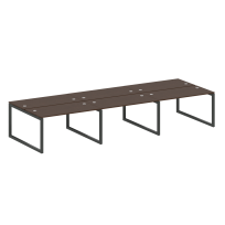 Metal System Quattro Р. ст. на 6 раб. места на О-образном м/к 50БО.СМ-6.3 Акация/Антрацит металл 4200*1475*750 Metal System Quattro Р. ст. на 6 раб. места на О-образном м/к 50БО.СМ-6.3 Акация/Антрацит металл 4200*1475*750