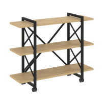 Loft Стеллаж на колесных опорах-3 полки VR.L-MST.K-3.8V Тиквуд тёмный/Чёрный металл 1200×400×968 Loft Стеллаж на колесных опорах-3 полки VR.L-MST.K-3.8V Тиквуд тёмный/Чёрный металл 1200×400×968