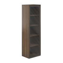 Шкаф для документов со стеклом Quartz / QZ.0301.WА.BL.GR / 620×450×2060 / Цвет: Американский орех / Рамка: Черная / Стекло: Графит Шкаф для документов со стеклом Quartz / QZ.0301.WА.BL.GR / 620×450×2060 / Цвет: Американский орех / Рамка: Черная / Стекло: Графит