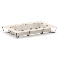 Стол для переговоров прямоугольный Steel Meet KD-PR.B.SP-26K2 / Тиквуд Светлый – Металл Антрацит / 6000×4000×750 Стол для переговоров прямоугольный Steel Meet KD-PR.B.SP-26K2 / Тиквуд Светлый – Металл Антрацит / 6000×4000×750