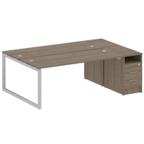 Metal System Quattro Р. ст. с тумбой на О-образном м/к 50БО.РС-СТП-2.5 Акация/Антрацит металл 2212*1475*750 Metal System Quattro Р. ст. с тумбой на О-образном м/к 50БО.РС-СТП-2.5 Акация/Антрацит металл 2212*1475*750