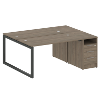 Metal System Quattro Р. ст. с тумбой на О-образном м/к 50БО.РС-СТП-2.3 Акация/Антрацит металл 1812*1475*750 Metal System Quattro Р. ст. с тумбой на О-образном м/к 50БО.РС-СТП-2.3 Акация/Антрацит металл 1812*1475*750
