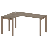 Metal System Quattro Стол криволинейный левый на П-образном м/к 50БП.СА-4 (L) Акация/Антрацит металл 1600*1200*750 Metal System Quattro Стол криволинейный левый на П-образном м/к 50БП.СА-4 (L) Акация/Антрацит металл 1600*1200*750