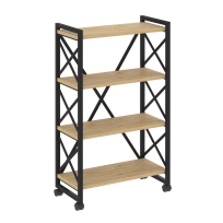 Loft Стеллаж на колесных опорах-4 полки VR.L-MST.K-4.8 Тиквуд тёмный/Чёрный металл 800×400×1334 Loft Стеллаж на колесных опорах-4 полки VR.L-MST.K-4.8 Тиквуд тёмный/Чёрный металл 800×400×1334