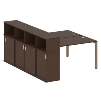 Бенч-стол на П-образном м/к с опорным шкафом-купе Metal system quattro 40×40 БП.РС-СШК-4.3 Т Акация/Антрацит металл 1810*2332*1098 Бенч-стол на П-образном м/к с опорным шкафом-купе Metal system quattro 40×40 БП.РС-СШК-4.3 Т Акация/Антрацит металл 1810*2332*1098