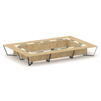 Стол для переговоров прямоугольный Steel Meet KM-PR.B.SP-26K2 / Тиквуд Светлый – Графит Глянец – Металл Антрацит / 6000×4000×750 Стол для переговоров прямоугольный Steel Meet KM-PR.B.SP-26K2 / Тиквуд Светлый – Графит Глянец – Металл Антрацит / 6000×4000×750