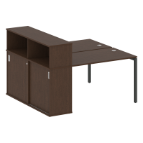 Metal System Quattro Р. ст. с шкафом-купе на П-образном м/к 40БП.РС-СШК-2.2 Т Акация/Антрацит металл 1610*1475*1098 Metal System Quattro Р. ст. с шкафом-купе на П-образном м/к 40БП.РС-СШК-2.2 Т Акация/Антрацит металл 1610*1475*1098