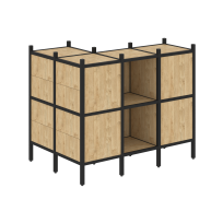 Loft Угловой внешний стеллаж наборный VR.L-51 Тиквуд тёмный/Белый металл 862×1278×1047 Loft Угловой внешний стеллаж наборный VR.L-51 Тиквуд тёмный/Белый металл 862×1278×1047