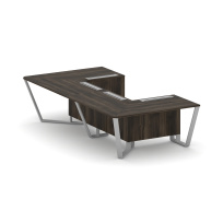 Стол для переговоров П-образный Steel Meet KD-PR.B.SP-07P / Тиквуд Светлый – Металл Серый / 1600×3200×750 Стол для переговоров П-образный Steel Meet KD-PR.B.SP-07P / Тиквуд Светлый – Металл Серый / 1600×3200×750