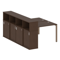 Бенч-стол на П-образном м/к с опорным шкафом-купе Metal system quattro 40×40 БП.РС-СШК-4.2 Т Акация/Антрацит металл 1610*2332*1098 Бенч-стол на П-образном м/к с опорным шкафом-купе Metal system quattro 40×40 БП.РС-СШК-4.2 Т Акация/Антрацит металл 1610*2332*1098