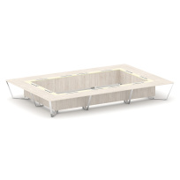 Стол для переговоров прямоугольный Steel Meet MM-PR.B.SP-26K2 / Тиквуд Светлый – Графит Глянец – Нержавеющая Сталь – Хром / 6000×4000×750 Стол для переговоров прямоугольный Steel Meet MM-PR.B.SP-26K2 / Тиквуд Светлый – Графит Глянец – Нержавеющая Сталь – Хром / 6000×4000×750