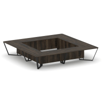 Стол для переговоров квадратный Steel Meet KD-PR.B.SP-20K2 / Тиквуд Светлый – Металл Черный / 4000×4000×750 Стол для переговоров квадратный Steel Meet KD-PR.B.SP-20K2 / Тиквуд Светлый – Металл Черный / 4000×4000×750