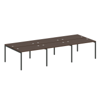 Metal System Quattro Р. ст. на 6 раб. места на П-образном м/к 40БП.СМ-6.2 Акация/Антрацит металл 3600*1475*750 Metal System Quattro Р. ст. на 6 раб. места на П-образном м/к 40БП.СМ-6.2 Акация/Антрацит металл 3600*1475*750