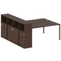 Бенч-стол на П-образном м/к с опорным шкафом-купе Metal system quattro 40×40 БП.РС-СШК-4.5 Т Акация/Антрацит металл 2210*2332*1098 Бенч-стол на П-образном м/к с опорным шкафом-купе Metal system quattro 40×40 БП.РС-СШК-4.5 Т Акация/Антрацит металл 2210*2332*1098