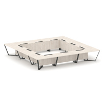 Стол для переговоров квадратный Steel Meet KD-PR.B.SP-24K / Тиквуд Светлый – Металл Антрацит / 4800×4800×750 Стол для переговоров квадратный Steel Meet KD-PR.B.SP-24K / Тиквуд Светлый – Металл Антрацит / 4800×4800×750
