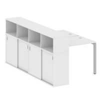Бенч-стол на П-образном м/к с опорным шкафом-купе Metal system quattro 40x40 БП.РС-СШК-4.1 Т Акация/Антрацит металл 1410*2332*1098 Бенч-стол на П-образном м/к с опорным шкафом-купе Metal system quattro 40x40 БП.РС-СШК-4.1 Т Акация/Антрацит металл 1410*2332*1098