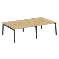 Onix Wood Рабочая станция OW.D.RS-4.3.8 Белый бриллиант/Дуб светлый/Белый металл 2760*1635*750