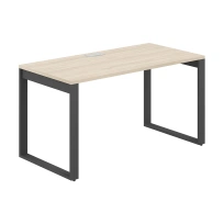 Стол офисный с лючком Allegro / 1200×600×750 / Профиль О-образный: 70×20 Антрацит / Столешница: Белый / AG.101.WH.L.72.AN Стол офисный с лючком Allegro / 1200×600×750 / Профиль О-образный: 70×20 Антрацит / Столешница: Белый / AG.101.WH.L.72.AN
