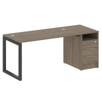 Metal System Quattro Р. ст. с тумбой на О-образном м/к 50БО.РС-СТП-1.3 Акация/Антрацит металл 1812*720*750 Metal System Quattro Р. ст. с тумбой на О-образном м/к 50БО.РС-СТП-1.3 Акация/Антрацит металл 1812*720*750