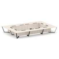 Стол для переговоров прямоугольный Steel Meet KD-PR.B.SP-26K2 / Тиквуд Светлый – Металл Черный / 6000×4000×750 Стол для переговоров прямоугольный Steel Meet KD-PR.B.SP-26K2 / Тиквуд Светлый – Металл Черный / 6000×4000×750