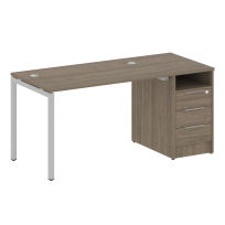 Metal System Quattro Р. ст. с тумбой на П-образном м/к 40БП.РС-СТП-1.2 Акация/Антрацит металл 1612*720*750 Metal System Quattro Р. ст. с тумбой на П-образном м/к 40БП.РС-СТП-1.2 Акация/Антрацит металл 1612*720*750
