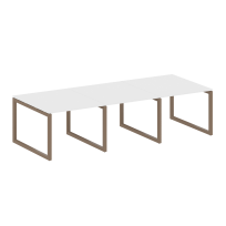 Metal System Quattro Перег. стол (3 столешницы) на О-оразном м/к 50БО.ПРГ-3.1 Акация/Антрацит металл 3000*1235*750 Metal System Quattro Перег. стол (3 столешницы) на О-оразном м/к 50БО.ПРГ-3.1 Акация/Антрацит металл 3000*1235*750