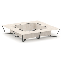 Стол для переговоров квадратный Steel Meet KD-PR.B.SP-20K2 / Тиквуд Светлый – Металл Антрацит / 4000×4000×750 Стол для переговоров квадратный Steel Meet KD-PR.B.SP-20K2 / Тиквуд Светлый – Металл Антрацит / 4000×4000×750