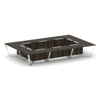 Стол для переговоров прямоугольный Steel Meet MM-PR.B.SP-20K / Тиквуд Светлый – Графит Глянец – Нержавеющая Сталь – Хром / 4800×3200×750 Стол для переговоров прямоугольный Steel Meet MM-PR.B.SP-20K / Тиквуд Светлый – Графит Глянец – Нержавеющая Сталь – Хром / 4800×3200×750
