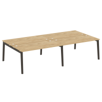 Onix Wood Рабочая станция OW.D.RS-4.4.8 Белый бриллиант/Дуб светлый/Белый металл 3160*1635*750